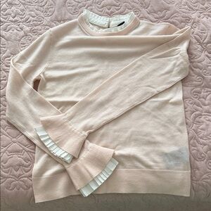 Elegant Sweater with Ruffle Cuffs